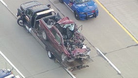 One dead after I-96 crash involving semi-truck closes highway outside Metro Detroit