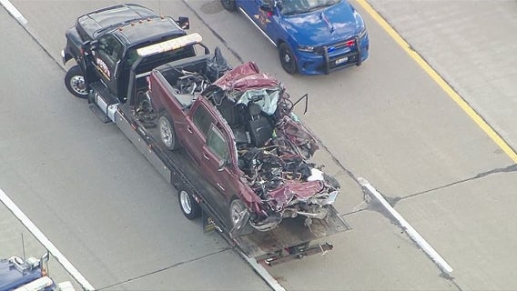 One dead after I-96 crash involving semi-truck closes highway outside Metro Detroit