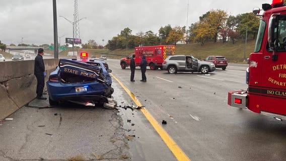 MSP trooper, two others injured after crash on I-96 in Detroit