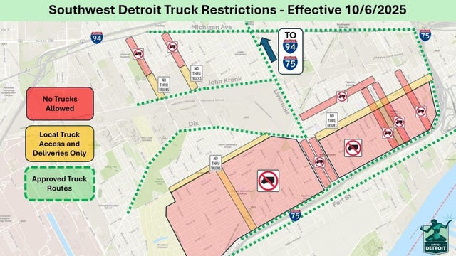 New SW Detroit truck restrictions go into effect