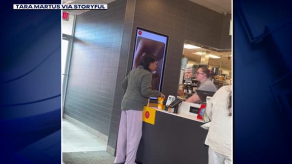 McDonald's coffee attack caught on camera by couple in the lobby