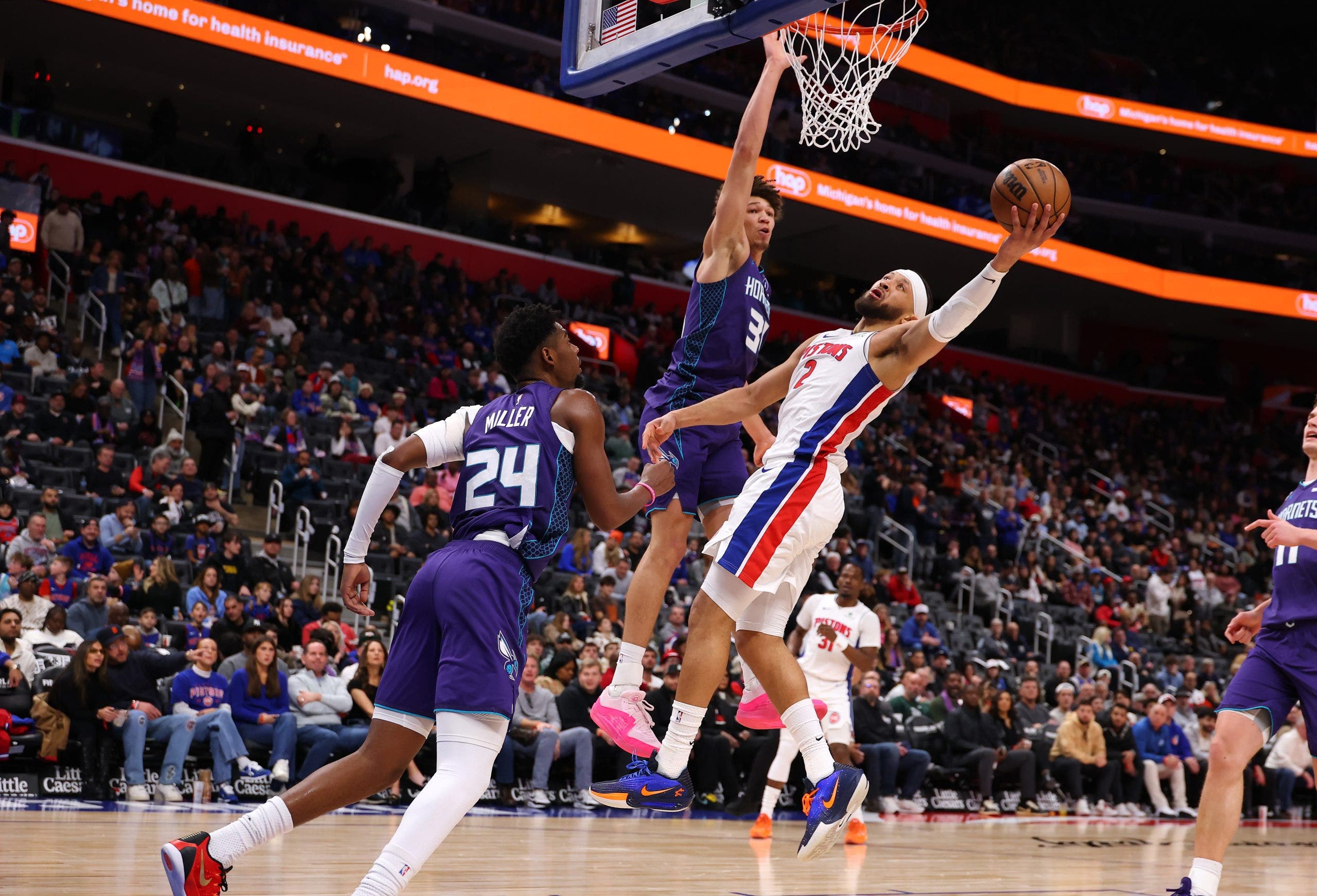 Cunningham has triple-double, Duren gets double-double to lead Pistons to 112-86 win over Hornets