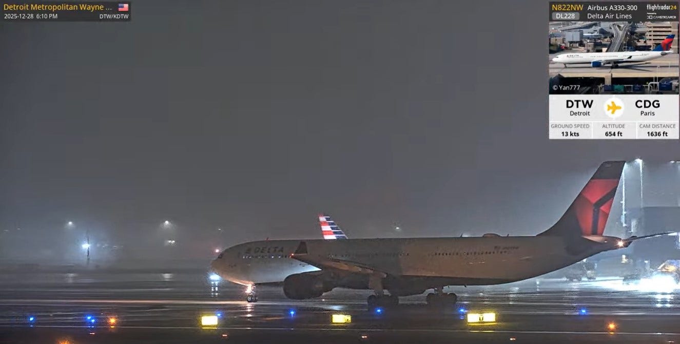 Flights cancelled, delayed due to weather at Detroit Metro Airport