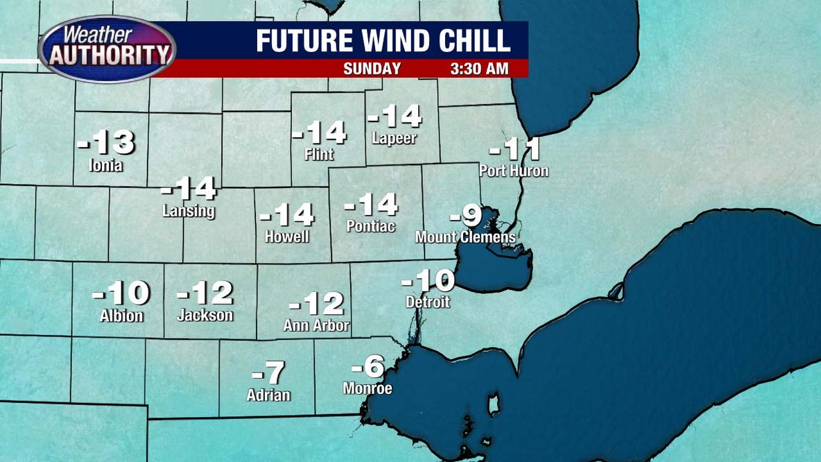 Metro Detroit weather: Bitter cold weekend with negative wind chills ahead