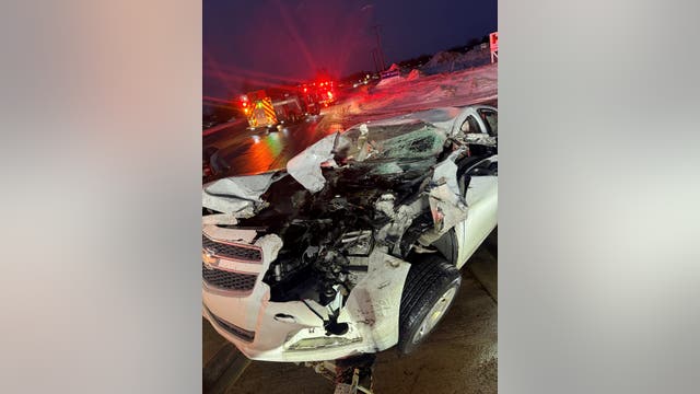 87-year-old man pinned in car after crashing into semi-truck trailer on Pontiac Trail