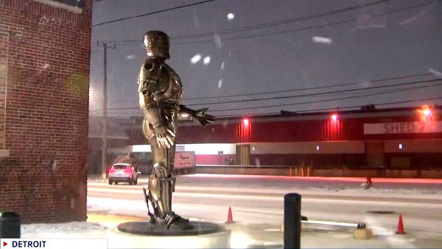 Detroit's RoboCop statue installed at Eastern Market after years of delays