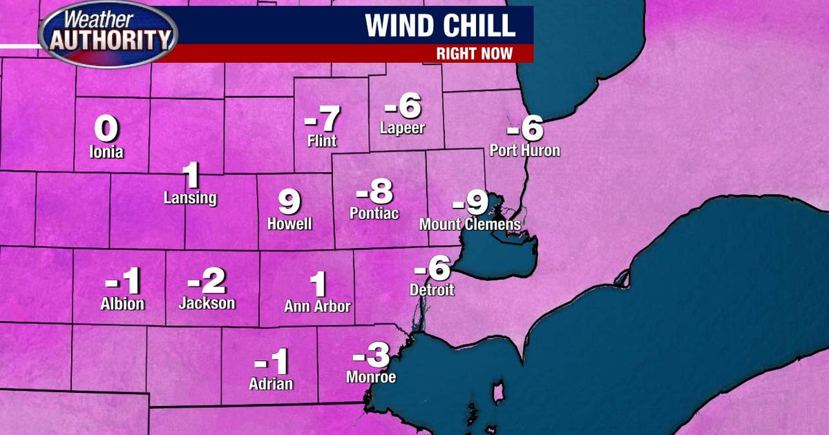 Metro Detroit weather: Warmest morning of the week features negative wind chills