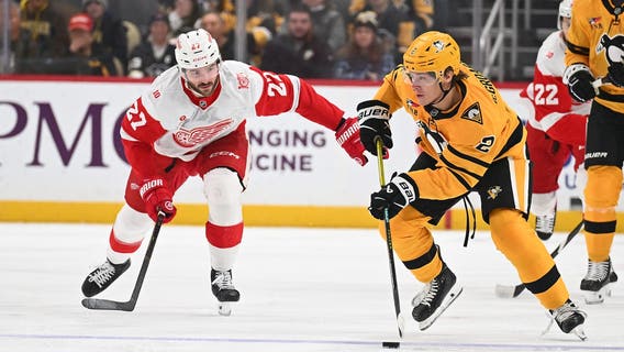 Bryan Rust and Yegor Chinakhov send the streaking Penguins past the Red Wings, 4-1