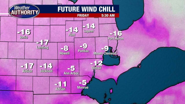 Metro Detroit weather: Frigid stretch continues with more negative wind chills
