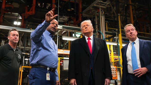 Video appears to show Trump flipping off Ford worker who yelled at him in Dearborn plant