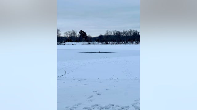 Snowmobiler rescued by residents after falling through ice on Bush Lake in Holly