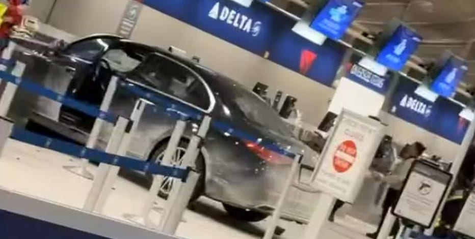 Detroit Metro Airport Car Crash: Mercedes slams into McNamara terminal
