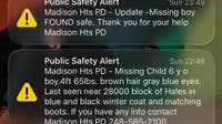 Phone alerts about missing 6-year-old Madison Heights boy are old; county notified of error