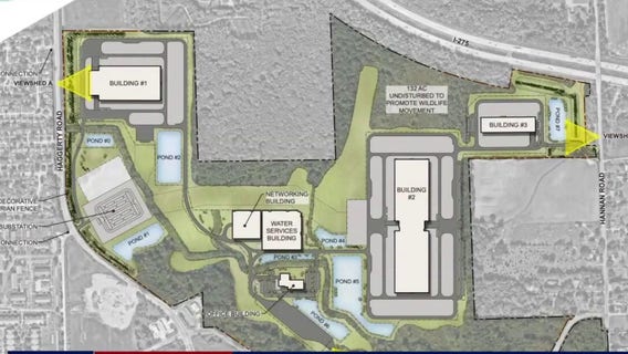 Massive data center plans in Van Buren Township move forward, despite pushback
