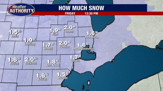 Metro Detroit weather: Snow arrives today, with 1-2 inches expected by Friday morning
