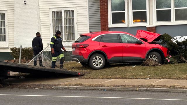 Car crashes into house on Wyoming in Detroit