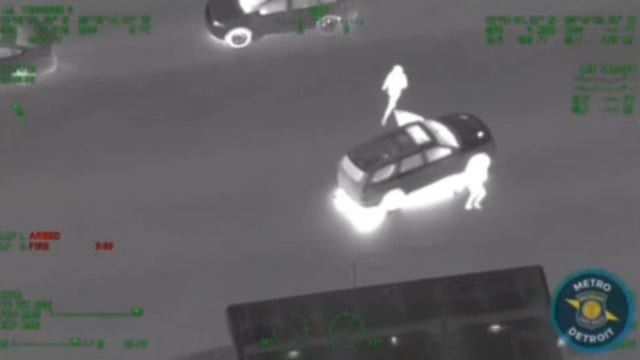 State police helicopter Trooper 2 tracks down fleeing Garden City suspects