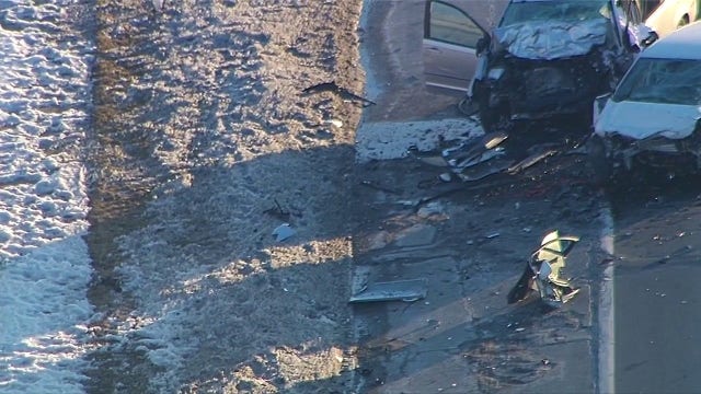 Serious injury two-car crash closes Groesbeck in Clinton Township