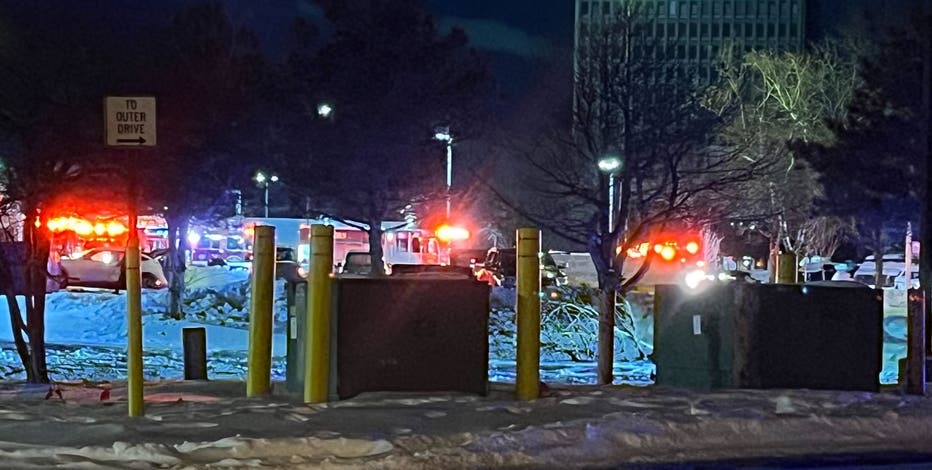 Dearborn parking structure partially collapses, man rescued after being trapped