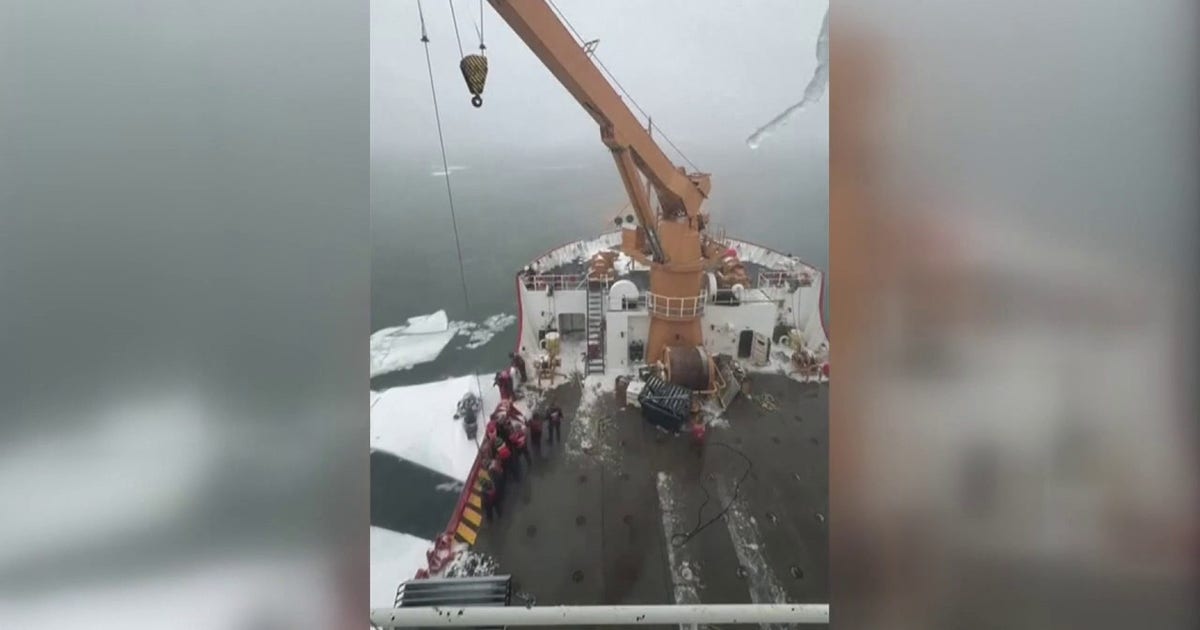 WATCH: Coast Guard rescues snowmobiler stuck on ice near Mackinac Island