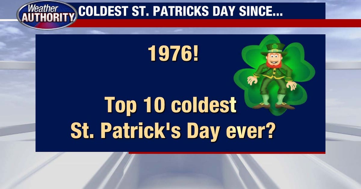It'll be the coldest St. Patrick's Day Metro Detroit has experienced in 5 decades