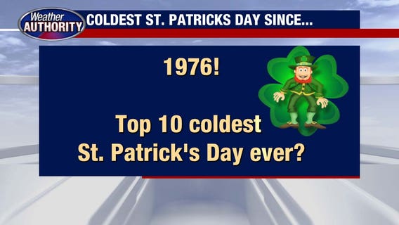 It'll be the coldest St. Patrick's Day Metro Detroit has experienced in 5 decades