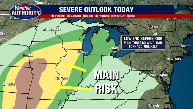 Metro Detroit weather: Limited chance for severe weather as thunderstorms arrive to start the weekend