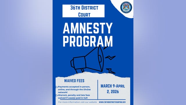 36th District Court amnesty program waives late fees, penalties, warrant costs