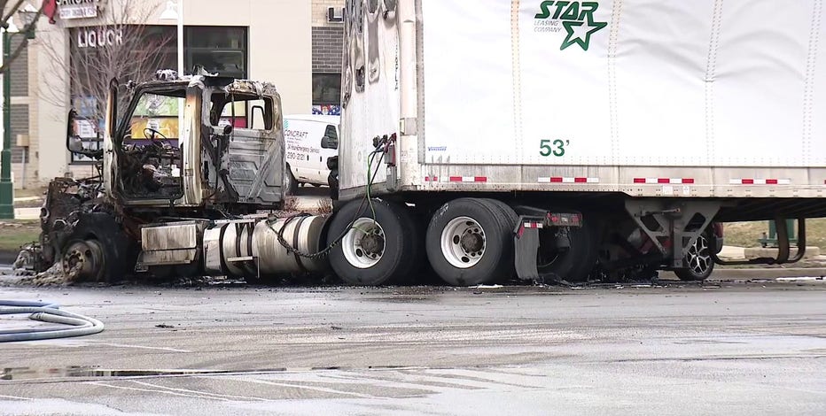 9 hospitalized after fiery crash in Canton Township involving semi-truck
