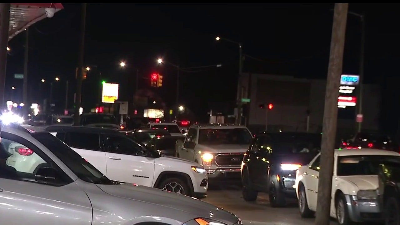 Detroit gas giveaway: Vehicles line up for hours for free gas on city's west side