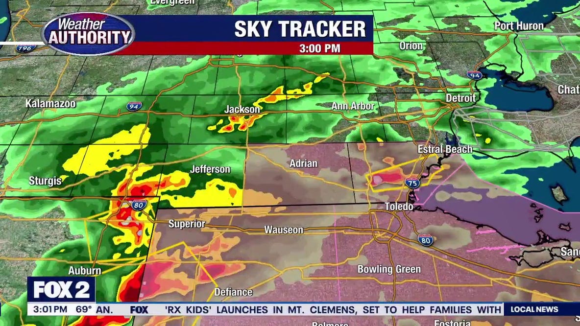 Severe storms move back into SE Michigan