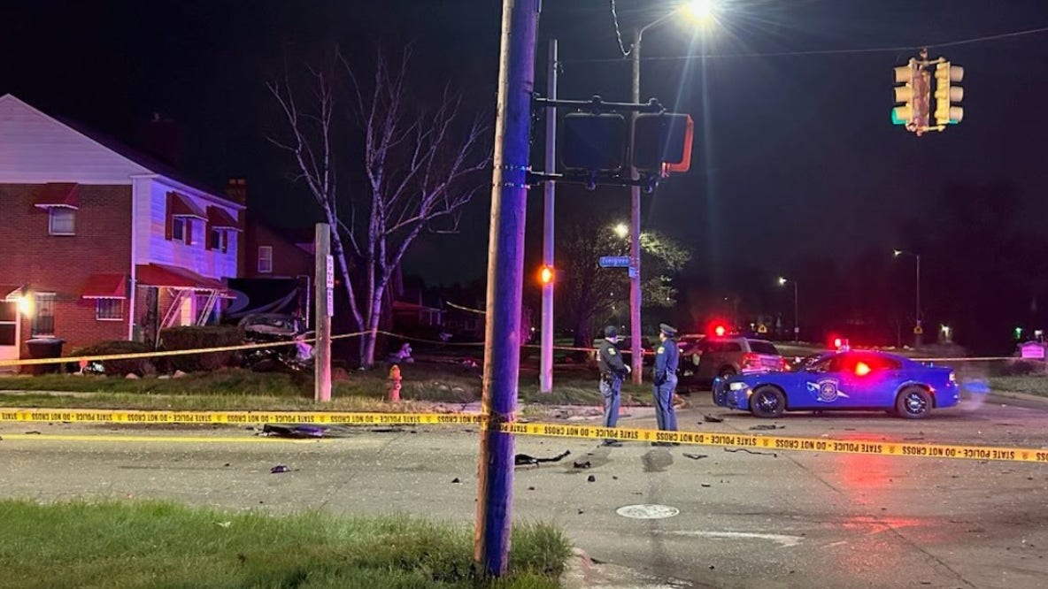 15-year-old pulled from flaming truck after crashing stolen pickup in Detroit