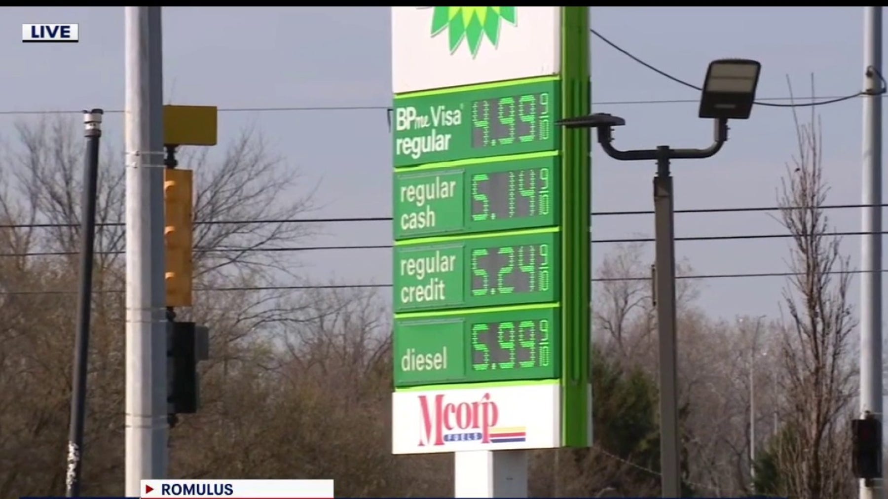 Gas prices surge in Romulus near Metro Airport