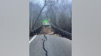 Part of northern Michigan's Tunnel of Trees collapses