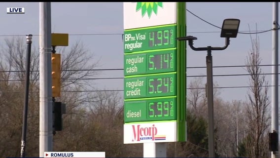 Gas prices surge in Romulus near Metro Airport