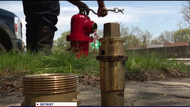 Detroit fire hydrants are getting stripped of brass by thieves, leaving them non-working