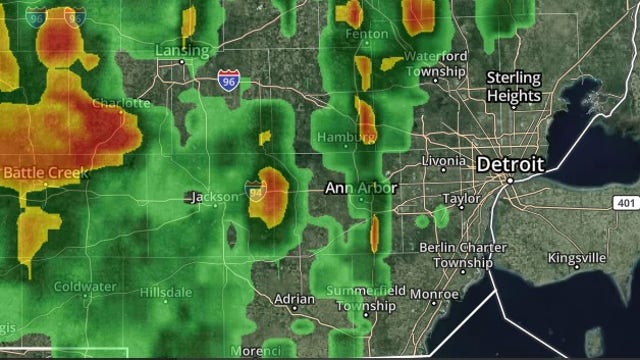 Showers develop with storms in SE Michigan