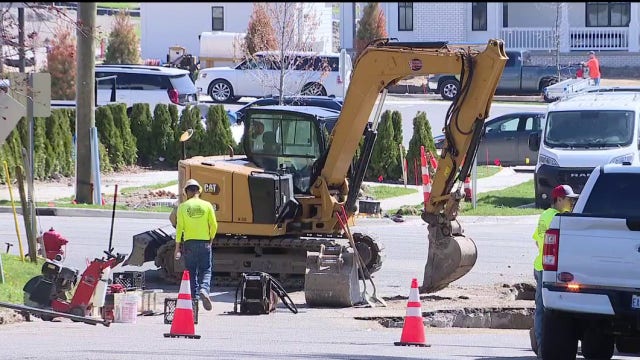 Northville water main break repairs underway, causing road closure