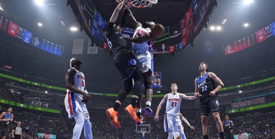 Pistons drop game three, trail Magic 2-1 in opening round series