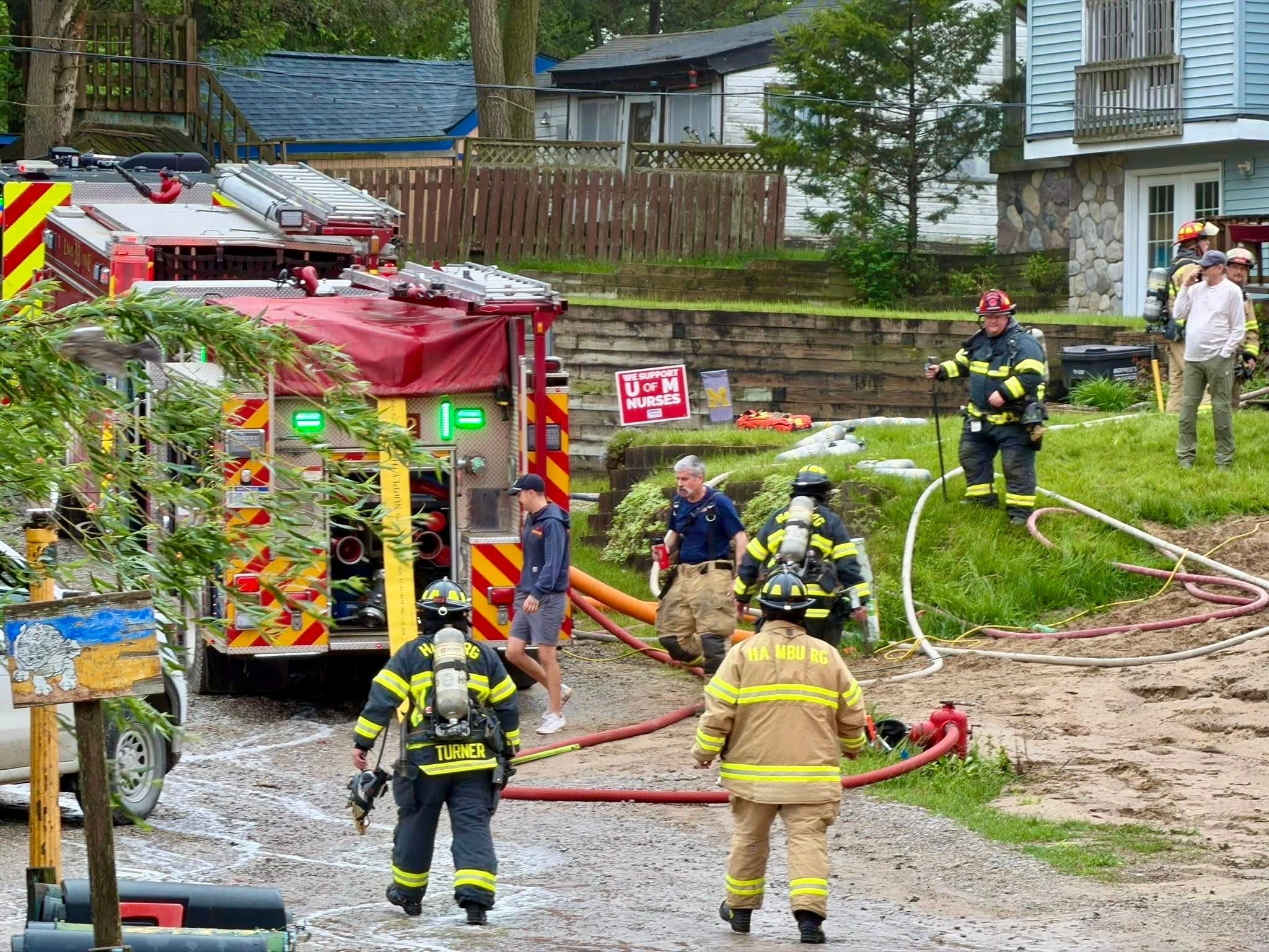 Two cats, dog, rescued in Green Oak Township basement fire