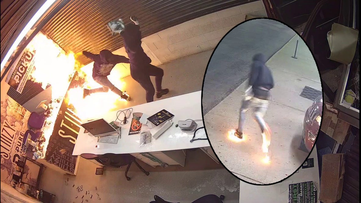 Michigan Dispensary Blaze: Arson suspect catches fire after targeting pot shop