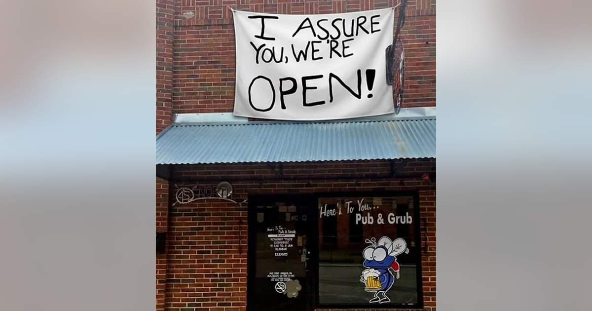 I assure you, we're open!, says Hillsdale bar during construction