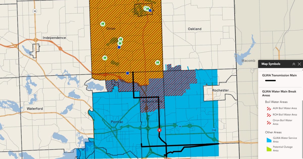 Oakland County water main break: Who is affected by broken main in Auburn Hills