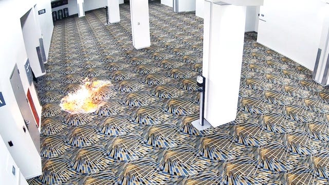 Arsonist sets fire inside Detroit's Huntington Place