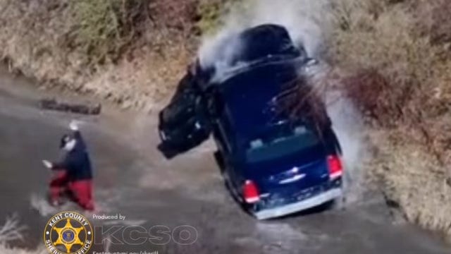 Splashdown: Wild police pursuit video ends with crash into Michigan pond