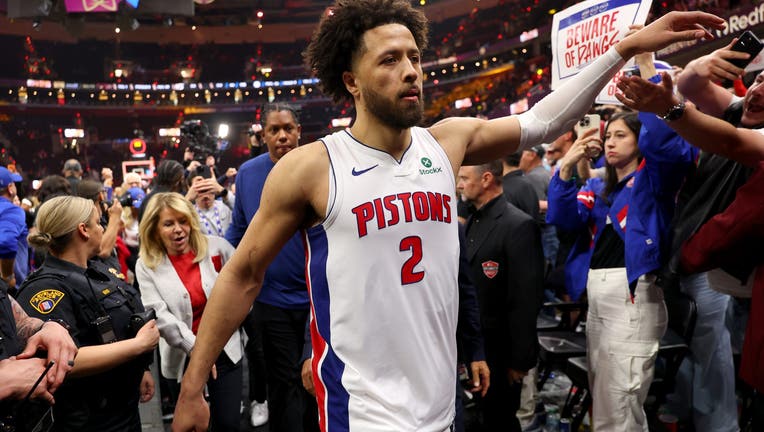 Cade Cunningham after Game 6 in Cleveland.
