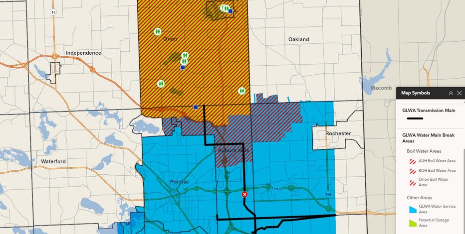 Oakland County water main break: Who is affected by broken main in Auburn Hills