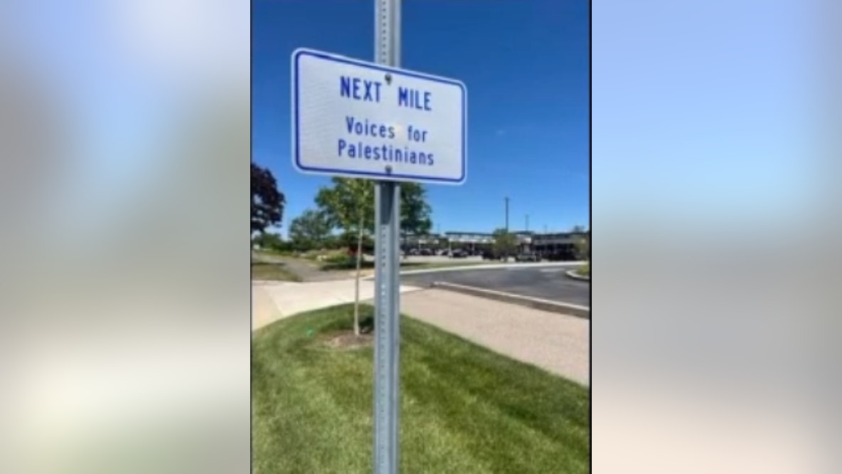 'Voices for Palestinians' Adopt A Road near Temple Israel leads to sign takedown