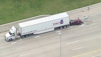 I-96 closed at Beech Daly in Redford due to semi truck injury crash