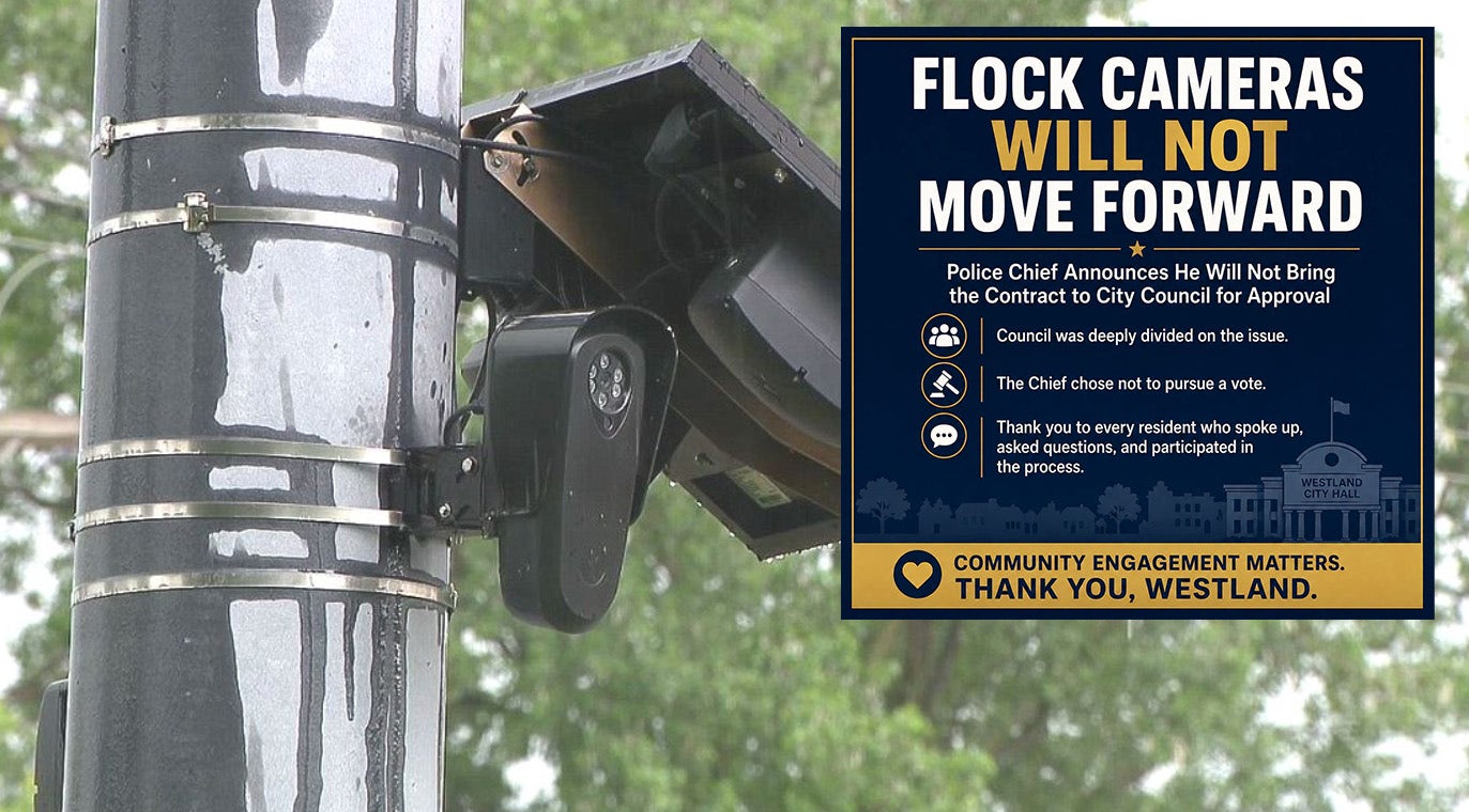 Flock cameras coming down in Westland; councilmember says contract not renewed